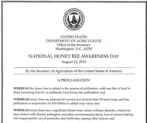 USDA National Honey Bee Day