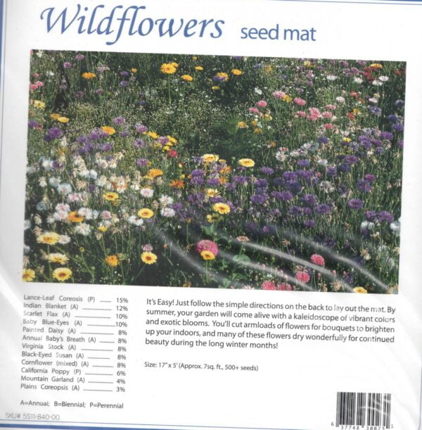 wildflowers seed mat